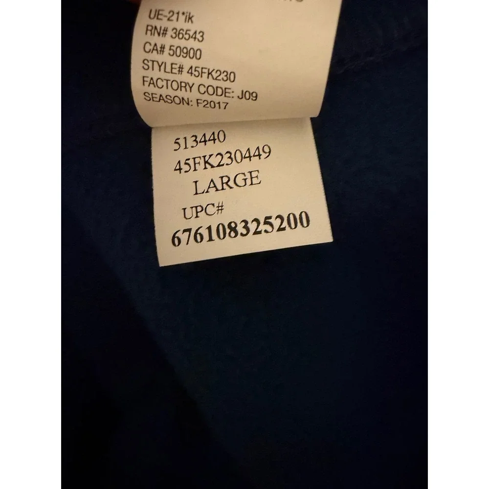 IZOD Advantage Performance Mens Vest Large Blue Full Zip Natural Stretch Pockets